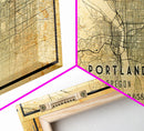 Portland Oregon Street Map, Framed Canvas Art, Oregon United States Road Map Wall Art, Office Wall Art, Portland Wall Decor for Office