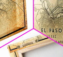 El Paso Texas Vintage Map Print, El Paso Map, Texas Map Art, El Paso City Road Map Poste, Vintage Gift Map, Travel Vacation Art, Rustic Map
