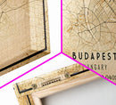 Budapest Hungary map print poster or framed canvas, Budapest map print poster canvas, Budapest map print poster canvas, Vintage Travel Art