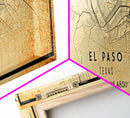 Panoramic El Paso Texas Vintage Map Print, El Paso Map, Texas Map Art, City Road Map , Vintage Gift Map, Travel Vacation Art, Rustic Map