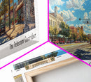 Richardson Texas Panoramic Print, Artistic Framed Canvas Print, Travel Poster Art, Home Decor, Wall Art, Unique Gift