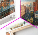 Syracuse New York Travel Poster, Framed Canvas Print, Wall Art, Home Decor, Travel Print, Office Decor, Living Room Art, Gift Idea