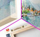 Bar Montenegro Travel Print Wall Art, Panoramic City Art, Travel Art, Wall Decor, Vacation Gift, Framed Canvas Print Or Metal Art