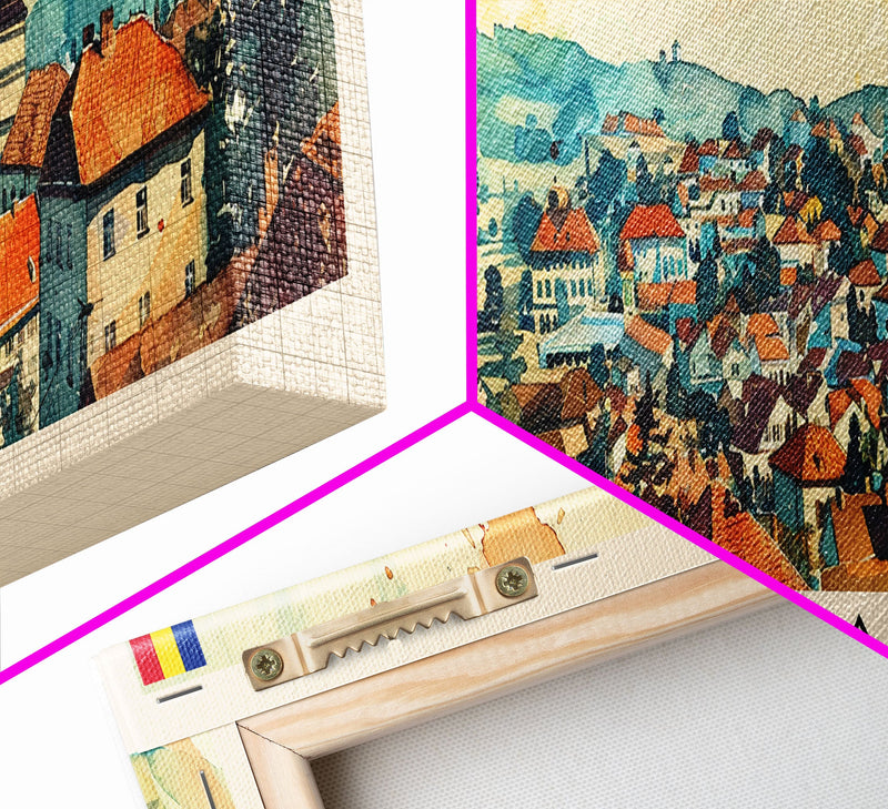 Braila Romania Travel Art, City Art, Framed Canvas Print or Metal Wall Art, Europe Travel Poster, Panoramic Wall Art, Extra Wide Wall Art