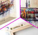 Ceske Budejovice Czech Wall Art, Panoramic Travel Poster, Panoramic Framed Canvas Print, City Wall Art, Wall Hanging Home Decor, Travel Art