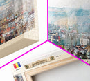 Craiova Romania Travel Print Wall Art, Panoramic City Art, Travel Art, Wall Decor, Vacation Gift, Framed Canvas Print Or Metal Art