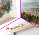 Getafe Spain Panoramic Travel Poster, Framed Canvas Print or Metal Wall Art, Travel Art, Home Decor, Panoramic Painting, Midcentury Art