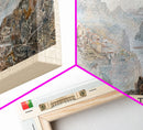 Rio Tinto Panoramic Travel Poster, Framed Canvas Print or Metal Wall Art, Travel Art, Home Decor, Panoramic Painting, Midcentury Art