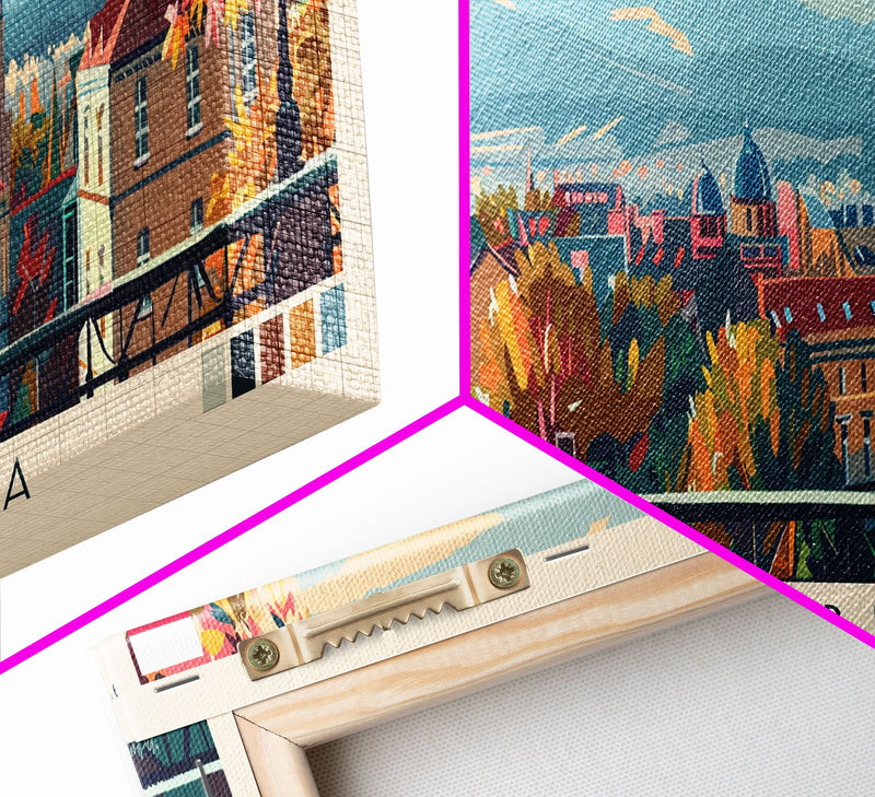 Bielsko Biala Poland Travel Art, City Art, Framed Canvas Print or Metal Wall Art, Europe Travel Poster, Panoramic Wall Art, Extra Wide Wall Art