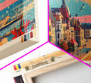 Constana Romania Wall Art, Panoramic Travel Poster, Panoramic Framed Canvas Print, City Wall Art, Wall Hanging Home Decor, Travel Art