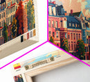 Helsingborg Sweden Travel Print Wall Art, Panoramic City Art, Travel Art, Wall Decor, Vacation Gift, Framed Canvas Print Or Metal Art