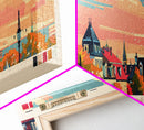 Horsens Denmark Travel Print Wall Art, Panoramic City Art, Travel Art, Wall Decor, Vacation Gift, Framed Canvas Print Or Metal Art