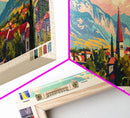 Ilida Bosnia Travel Art, City Art, Framed Canvas Print or Metal Wall Art, Europe Travel Poster, Panoramic Wall Art, Extra Wide Wall Art