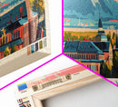 Khabarovsk Russia Travel Art, City Art, Framed Canvas Print or Metal Wall Art, Europe Travel Poster, Panoramic Wall Art, Extra Wide Wall Art