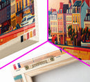 Le Havre France Panoramic Travel Poster, Framed Canvas Print or Metal Wall Art, Travel Art, Home Decor, Panoramic Painting, Midcentury Art