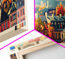 Luhansk Ukraine Wall Art, Panoramic Travel Poster, Panoramic Framed Canvas Print, City Wall Art, Wall Hanging Home Decor, Travel Art
