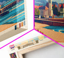 Swansea United Kingdom Wall Art, Panoramic Travel Poster, Panoramic Framed Canvas Print, City Wall Art, Wall Hanging Home Decor, Travel Art