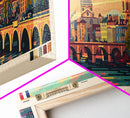 Toulouse France Wall Art, Panoramic Travel Poster, Panoramic Framed Canvas Print, City Wall Art, Wall Hanging Home Decor, Travel Art