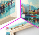 Belfast United Kingdom Travel Print Wall Art, Panoramic City Art, Travel Art, Wall Decor, Vacation Gift, Framed Canvas Print Or Metal Art