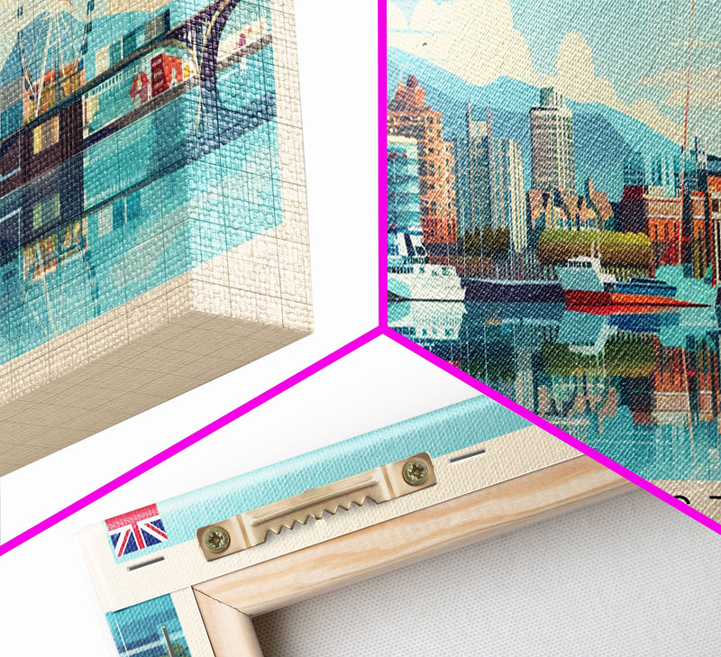 Belfast United Kingdom Travel Print Wall Art, Panoramic City Art, Travel Art, Wall Decor, Vacation Gift, Framed Canvas Print Or Metal Art