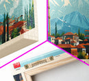 Bursa Turkey Travel Print Wall Art, Panoramic City Art, Travel Art, Wall Decor, Vacation Gift, Framed Canvas Print Or Metal Art