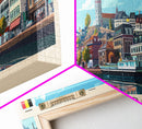 Charleroi Belgium Travel Print Wall Art, Panoramic City Art, Travel Art, Wall Decor, Vacation Gift, Framed Canvas Print Or Metal Art