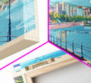 Chelyabinsk Russia Panoramic Travel Poster, Framed Canvas Print or Metal Wall Art, Travel Art, Home Decor, Panoramic Painting, Midcentury Art