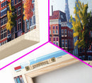 Eindhoven Netherlands Panoramic Travel Poster, Framed Canvas Print or Metal Wall Art, Travel Art, Home Decor, Panoramic Painting, Midcentury Art
