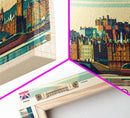 Glasgow United Kingdom Travel Art, City Art, Framed Canvas Print or Metal Wall Art, Europe Travel Poster, Panoramic Wall Art, Extra Wide Wall Art