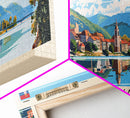 Leskovac Serbia Wall Art, Panoramic Travel Poster, Panoramic Framed Canvas Print, City Wall Art, Wall Hanging Home Decor, Travel Art
