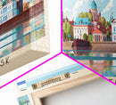 Nizhnevartovsk Russia Travel Art, City Art, Framed Canvas Print or Metal Wall Art, Europe Travel Poster, Panoramic Wall Art, Extra Wide Wall Art