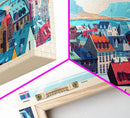 Reykjavik Iceland Wall Art, Panoramic Travel Poster, Panoramic Framed Canvas Print, City Wall Art, Wall Hanging Home Decor, Travel Art
