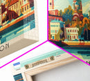 Rostov on Don Russia Panoramic Travel Poster, Framed Canvas Print or Metal Wall Art, Travel Art, Home Decor, Panoramic Painting, Midcentury Art
