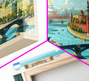 Ufa Russia Wall Art, Panoramic Travel Poster, Panoramic Framed Canvas Print, City Wall Art, Wall Hanging Home Decor, Travel Art
