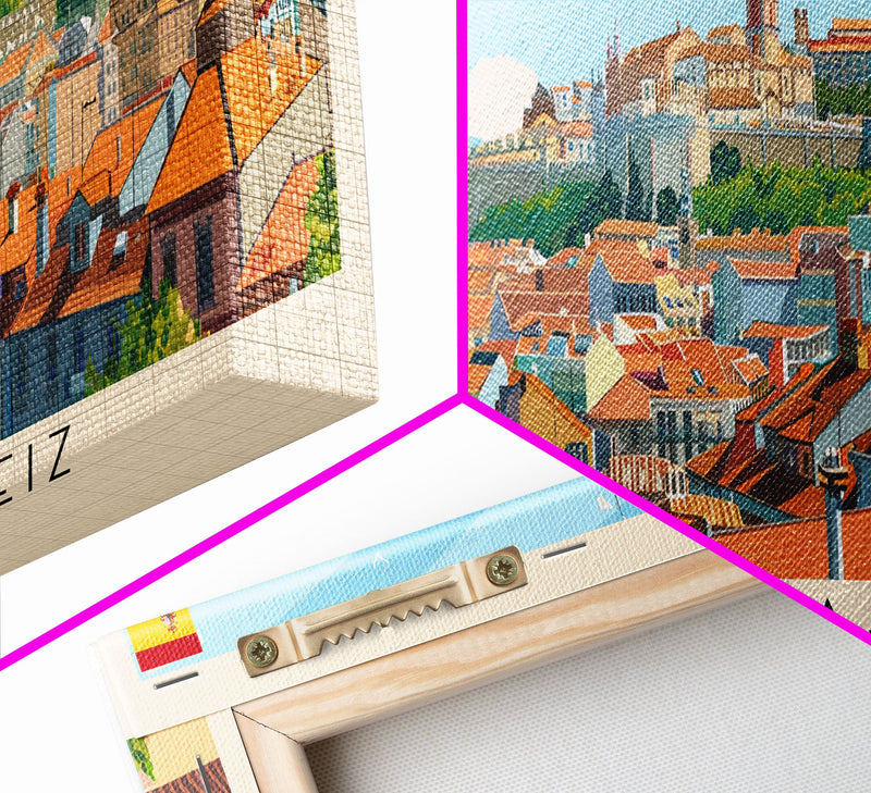 Vitoria Gasteiz Spain Travel Art, City Art, Framed Canvas Print or Metal Wall Art, Europe Travel Poster, Panoramic Wall Art, Extra Wide Wall Art