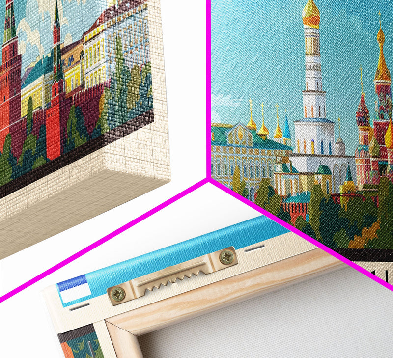 Vladimir Russia Wall Art, Panoramic Travel Poster, Panoramic Framed Canvas Print, City Wall Art, Wall Hanging Home Decor, Travel Art