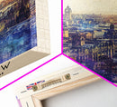 Glasgow United Kingdom Skyline Art, Framed Canvas Print, Living Room Wall Art, Travel Poster, Home Decor, UK Art