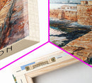 Heraklion Greece Historic Fort Art, Framed Canvas Wall Art, Living Room Decor, Home Decor, Mediterranean Poster, Wall Art Print, Travel Poster Art