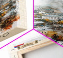 Kemerovo Russia Winter Cityscape, Framed Canvas Print, Travel Poster, Wall Art, Home Decor, Living Room Decoration, Russian Urban Art