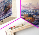 Kherson Ukraine Port View, Framed Canvas Print, Travel Poster, Wall Art, Home Decor, Living Room Decoration, Ukrainian Cityscape Art