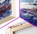 Kiel Germany Harbor View, Framed Canvas Print, Travel Poster, Wall Art, Home Decor, Living Room Decoration, German Cityscape Art