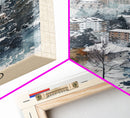Kuopio Finland Travel Poster Framed Canvas Print, Scenic Landscape, Watercolor Painting, Home Decoration, Travel Print, Artistic Gift