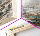 Makiivka Ukraine Travel Poster Framed Canvas Print, Urban Landscape, Watercolor Painting, Wall Art, Home Decoration, Travel Print, Unique Art