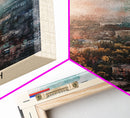 Tyumen Russia Travel Poster Framed Canvas Print, Watercolor Painting, Urban Wall Art, Home Decor, Russian Cityscape, Classic Art