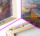 Zhytomyr Ukraine Travel Poster Framed Canvas Print, Watercolor Painting, Scenic Wall Art, Home Decor, Ukrainian Landscape, Perfect Gift