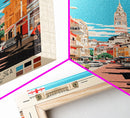 Batumi Georgia Travel Poster Framed Canvas Print, Midcentury Modern Art, Pop Art Wall Decor, Home Decor, Vacation Gift, Living Room Art