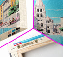 Pula Croatia Travel Poster Framed Canvas Print, Midcentury Modern Art, Pop Art Wall Decor, Scenic Wall Art, Living Room Decoration, Office Gift