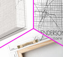 Henderson City Map, Nevada Map, Map Art, Minimalist Art, Wall Art, Canvas Art, Office Art, Cabin Gifts, Hanging Wall Décor, Trendy Wall Art