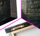 The Haunted Library Framed Canvas Print, Spooky Vibes Wall Art, Halloween Art, Halloween Props and Accessories, Home Decor Wall Art