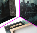 Spooky Haunted Steam Train, Spooky Wall Art, Framed Canvas Print, Unique Halloween Wall Art Gift Idea, Halloween Props